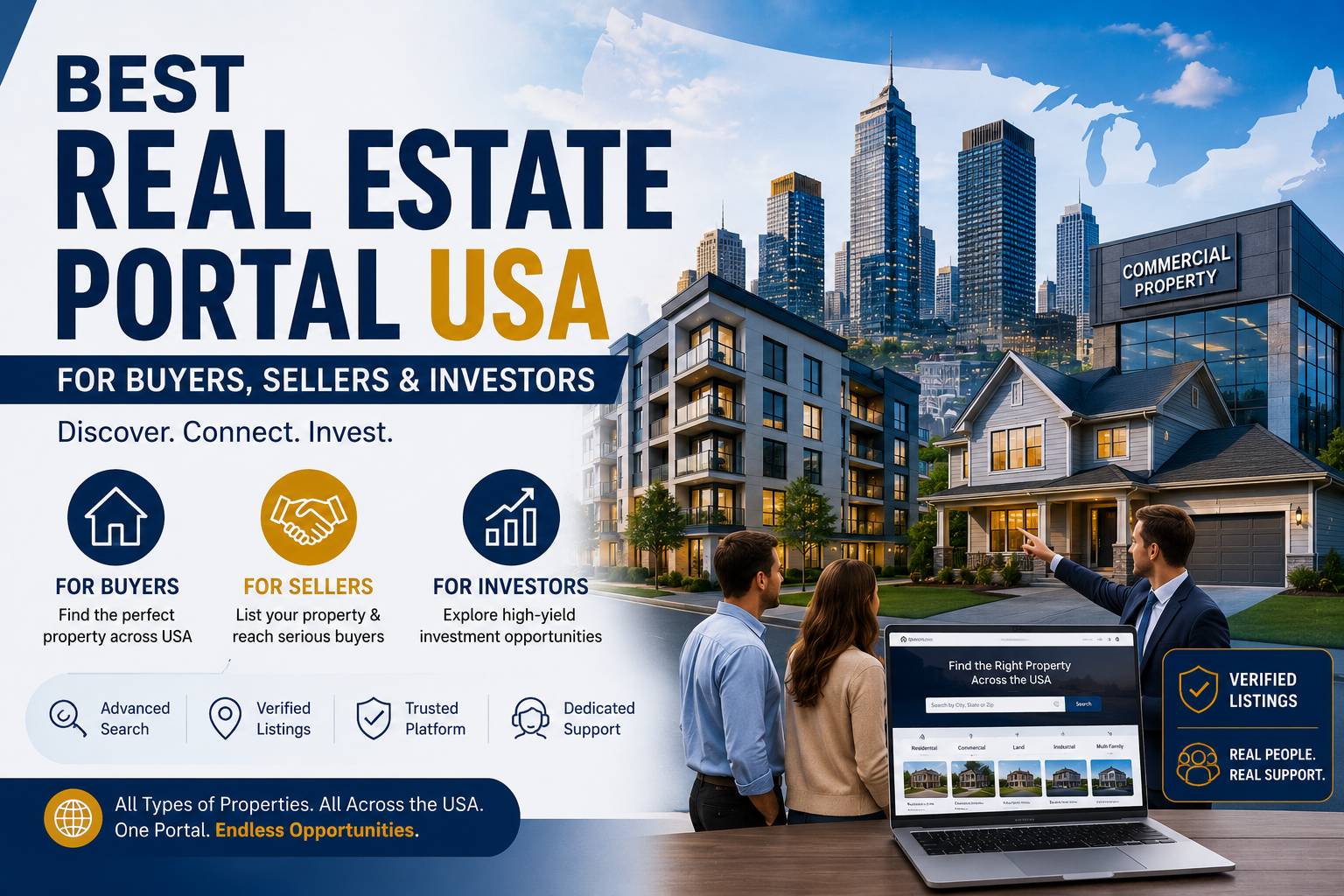 Best Real Estate Portal USA for Buyers, Sellers & Investors